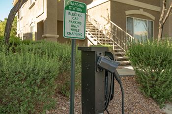 EV charging station at The Covington by Picerne, Las Vegas, Nevada